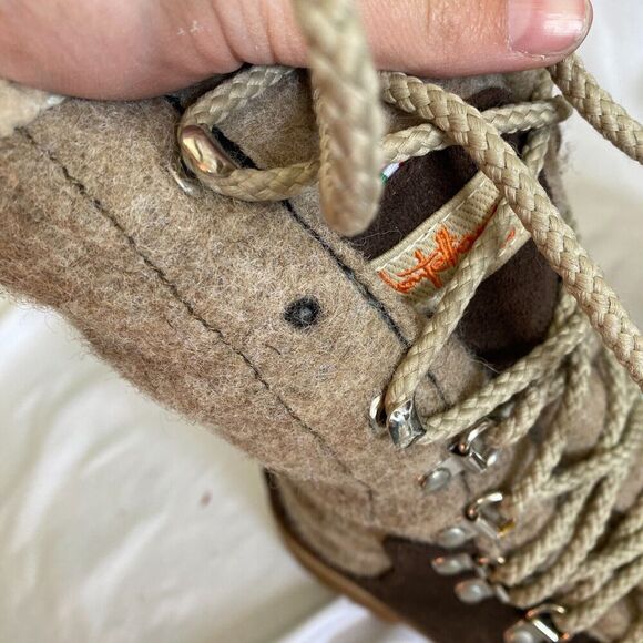 Montelliana knit suede winter boots tall wool insulated warm vibram size 39 US 9 - Picture 10 of 14